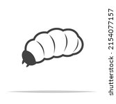 Maggot larvae icon transparent vector isolated