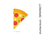 Pizza Slice Icon Vector