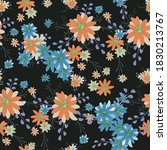 seamless pattern with daisy... | Shutterstock .eps vector #1830213767