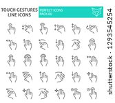 touch gestures thin line icon... | Shutterstock .eps vector #1293545254