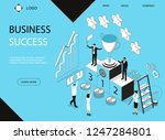 business success concept banner ... | Shutterstock .eps vector #1247284801
