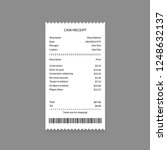 cash register receipt on a grey ... | Shutterstock .eps vector #1248632137