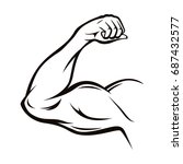 Man Flexing Biceps Oilpainting Free Stock Photo - Public Domain Pictures