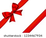 red realistic gift bow with... | Shutterstock .eps vector #1234467934