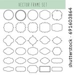 frames vector clip art set.... | Shutterstock .eps vector #691603864
