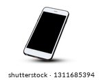 Mobile smart phone on white...