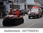 Small photo of Davao City, Philippines - March 18, 2023: Emergency transport, 86th Araw ng Dabaw Celebration