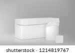 pack of tea with a box. vector... | Shutterstock .eps vector #1214819767
