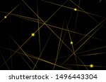 abstract black with gold lines  ... | Shutterstock .eps vector #1496443304