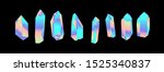 set of opalescent holographic... | Shutterstock .eps vector #1525340837