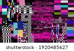 glitched retro vhs screen with... | Shutterstock .eps vector #1920485627