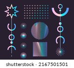 set of mysterious holographic... | Shutterstock .eps vector #2167501501