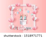 happy valentines day  pop up... | Shutterstock .eps vector #1518971771