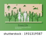 landscape with family enjoy... | Shutterstock .eps vector #1931319587