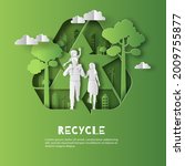 recycle symbol  family enjoy... | Shutterstock .eps vector #2009755877