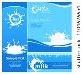 set of three milk posters ... | Shutterstock .eps vector #1104626654
