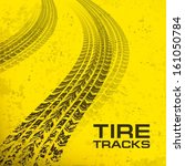 detail black tire tracks on... | Shutterstock .eps vector #161050784