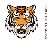 tiger head mascot. logo design. ...