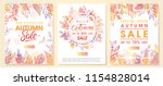 autumn special offer banners... | Shutterstock .eps vector #1154828014