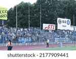 Small photo of Switzerland, Lugano, july 12 2022: fc Inter supporters incite the team in the stands in the second half during football game FC LUGANO vs FC INTER, friendly match at Cornaredo stadium