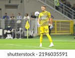 Small photo of Italy, Milan, aug 30 2022: Andrei Radu (Cremonese goalkeeper) ready for throw-in in the first half during soccer game FC INTER vs CREMONESE, Serie A Tim 2022-2023 day4 San Siro stadium