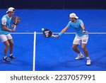 Small photo of Italy, Milan, dec 10 2022: Alejandro Galan (esp) right hand volley in the second set during A. Galan-J. Lebron vs F. Belasteguin-A. Coello, SF Milano Premier Padel P1 at Allianz Cloud