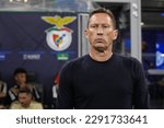 Small photo of Italy, Milan, apr 19 2023: Roger Schmidt (Benfica manager) walks in the bench prior the kick-off during soccer game FC INTER vs SL BENFICA, QF 2st leg UCL 2022-2023 San Siro stadium