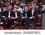 Small photo of Italy, Milan, jan 26 2024: Roger Grimau (Barcelona head coach) gives advices in the 3rd quarter during basketball game EA7 Emporio Armani Milan vs FC Barcelona, EuroLeague 2023-24 round 23