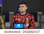 Small photo of Italy, Milan, february 4 2024: Carlos Alcaraz (Juventus FC) seated in the bench prior to kick-off during soccer game FC Inter vs Juventus FC, Serie A 2023-2024 day 23 at San Siro Stadium