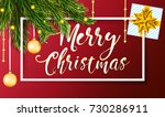 christmas banner or poster with ... | Shutterstock .eps vector #730286911