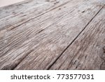 Slope pattern of closeup surface of dry and dirty wooden board background, selective focus.