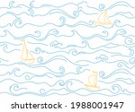 seamless pattern with drawn sea ... | Shutterstock .eps vector #1988001947