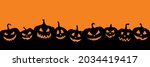 black pumpkins silhouette.... | Shutterstock .eps vector #2034419417