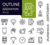 set of outline icons of... | Shutterstock .eps vector #1009256854