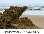 Weathered Rock On Beach