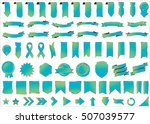 ribbon banner label green... | Shutterstock .eps vector #507039577