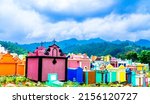 Colorful cemetery of...