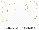many falling golden tiny... | Shutterstock .eps vector #723207814