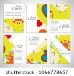 set of a4 cover  abstract... | Shutterstock .eps vector #1066778657