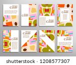 set of a4 cover  abstract... | Shutterstock .eps vector #1208577307