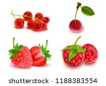 red set of berries  realistic... | Shutterstock .eps vector #1188383554