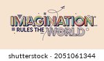 imagination quote in modern... | Shutterstock .eps vector #2051061344