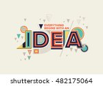 idea. modern typography design... | Shutterstock .eps vector #482175064