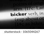 Small photo of bicker word in a dictionary. bicker concept.