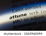 Small photo of attune word in a dictionary. attune concept.