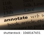 Small photo of annotate word in a dictionary. annotate concept.