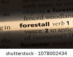 Small photo of forestall word in a dictionary. forestall concept