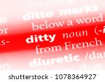Small photo of ditty word in a dictionary. ditty concept