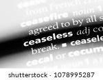 Small photo of ceaseless word in a dictionary. ceaseless concept