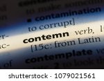 Small photo of contemn word in a dictionary. contemn concept